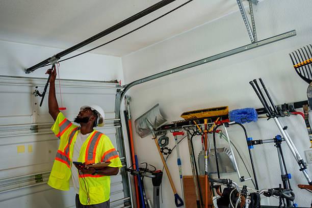 Professional Garage Door technician working in Merritt Park, NY